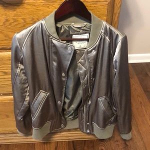 Abercrombie green bomber jacket